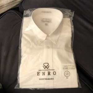 White Enro Men’s Dress Shirt Size 17.5 (34-35) Big